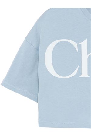 blue cotton t-shirt CHLOÉ KIDS | C20859821